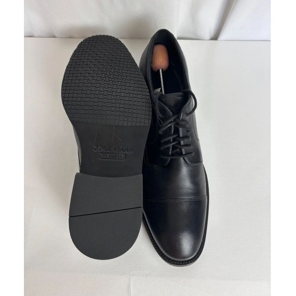 NWT Cole Haan ME‎ Cap Oxford Shoes Mens Size 9 Black Waterproof Leather Oxford